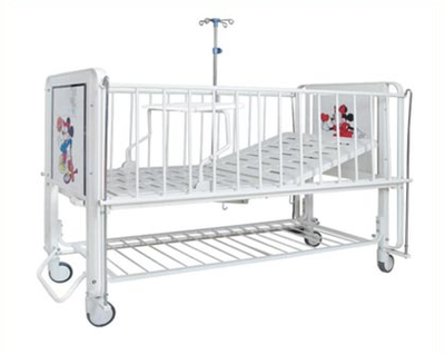 A26 KEC-02 钢制喷塑儿童床(单摇|中控轮|护栏|餐桌)