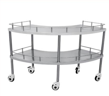 不锈钢扇形器械台车